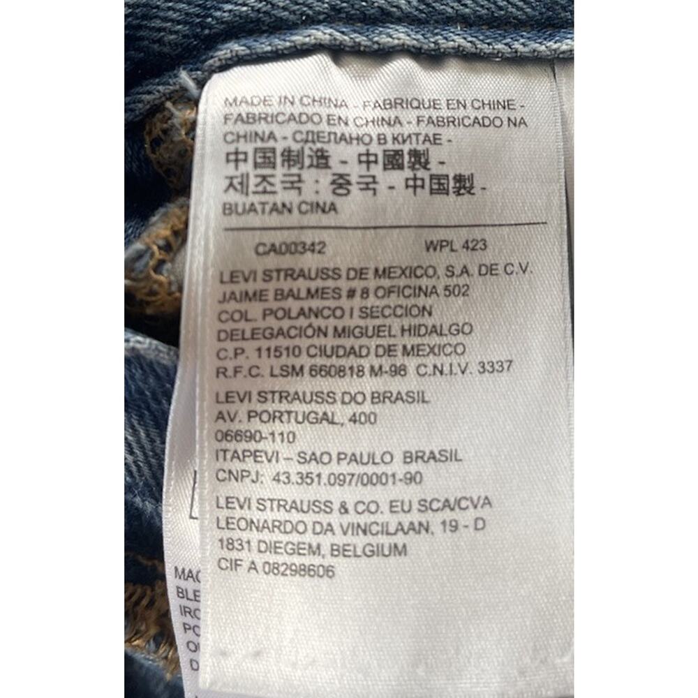 Levi's Premium Women's Bib Overalls Waterless Big E Medium Wash Size S - Picture 13 of 14